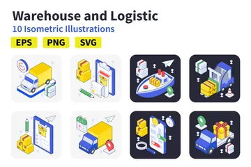 Warehouse And Logistic Set 02 Illustration Pack