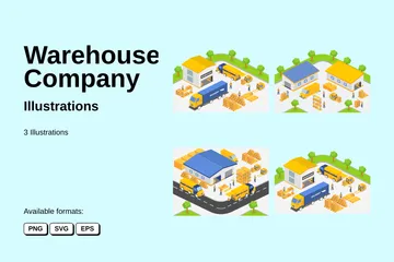 Warehouse Company Illustration Pack
