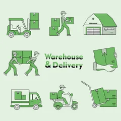 Warehouse & Delivery Illustration Pack