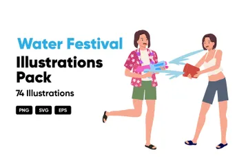 Wasserfestival Illustrationspack