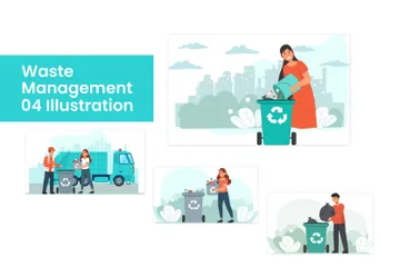 Waste Management Illustration Pack