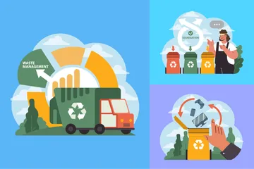 Waste Management Illustration Pack