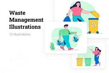 Waste Management Illustration Pack