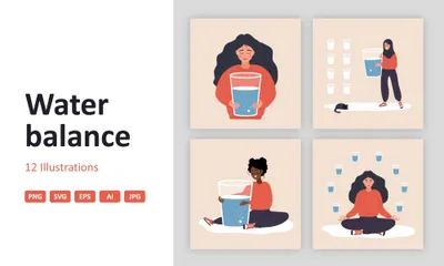 Water Balance Illustration Pack