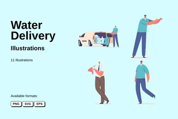 Water Delivery Illustration Pack