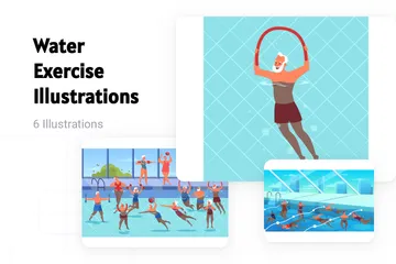 Water Exercise Illustration Pack