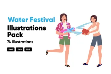 Water Festival Illustration Pack