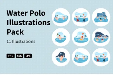 Water polo Pack d'Illustrations