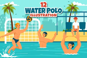 Water Polo Sport Illustration Pack