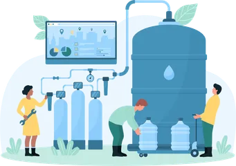 Water Supplier Illustration Pack
