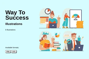 Way To Success Illustration Pack