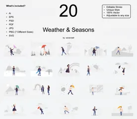 Weather & Seasons Illustration Pack