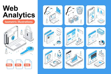 Web Analytics Illustration Pack