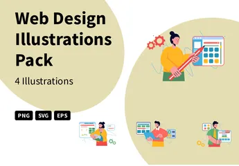Designer de Web Pacote de Ilustrações