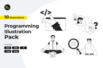 Web Development And Debugging Illustration Pack