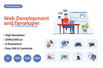 Web Development And Developer Illustration Pack