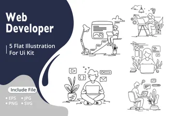 Web Development Workflow Illustration Pack