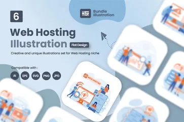 Web Hosting Illustration Pack