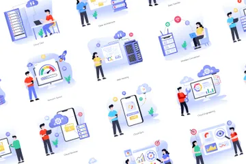 Web Hosting Illustration Pack