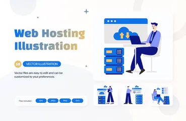 Web Hosting Illustration Pack