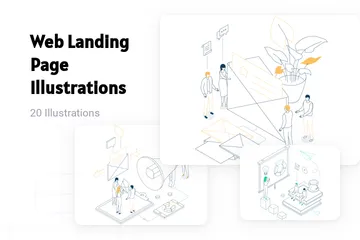 Web Landing Page Illustration Pack