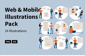 Web & Mobile Illustration Pack