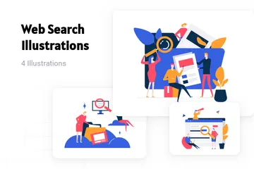 Web Search Illustration Pack