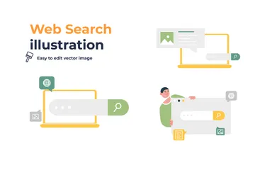 Web Search Illustration Pack