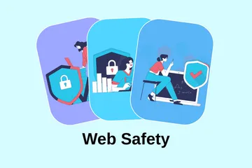Web-Sicherheit Illustrationspack