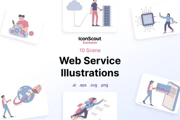 Internetservice Illustrationspack