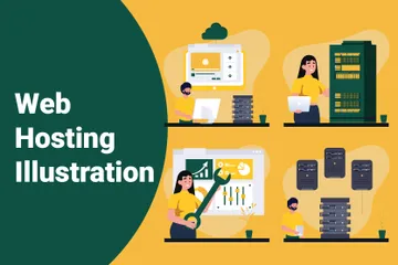 Web-Hosting Illustrationspack