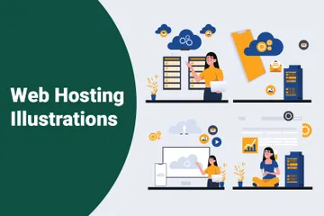 Web-Hosting Illustrationspack