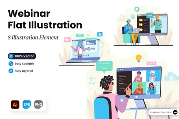 Séminaire en ligne Pack d'Illustrations