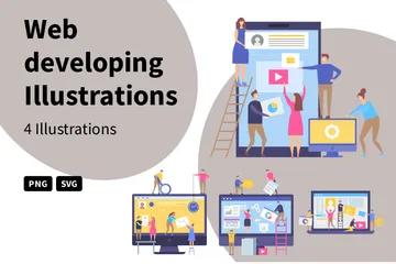 Web-Entwicklung Illustrationspack