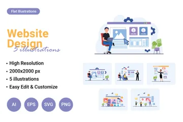 Website design Illustrationspack