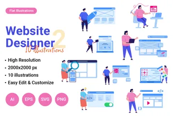 Website Designer Part 2 Illustration Pack