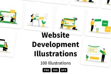 Webseitenentwicklung Illustrationspack