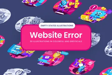 Website Error Illustration Pack