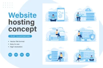 Website Hosting Illustration Pack