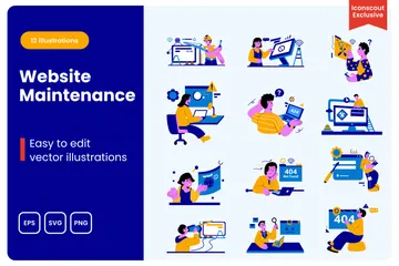 Website Maintenance Illustration Pack