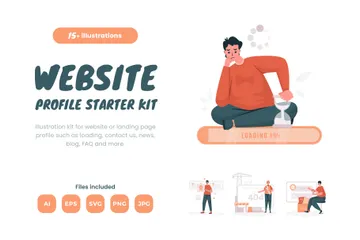 Website Profile Starter Kit Illustration Pack