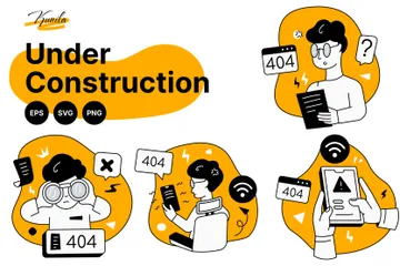 Website Under Construction Illustration Pack