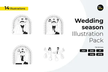 Wedding Ceremony Illustration Pack