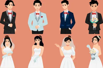 Wedding Character Illustration Pack