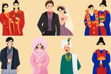 Wedding Character Illustration Pack