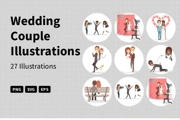 Wedding Couple Illustration Pack