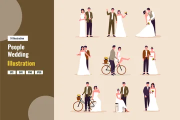 Wedding Couple Illustration Pack