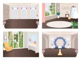 Wedding Halls Illustration Pack