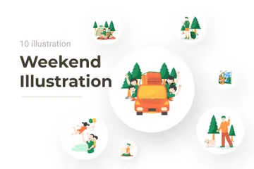 Weekend Activities Illustration Pack
