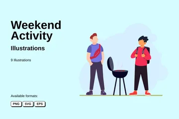 Weekend Activity Illustration Pack